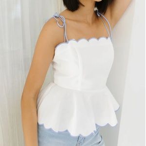 Tara Scalloped Tank